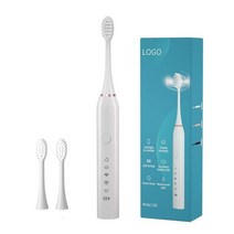 음파 칫솔 전동 첨단 진동 극세모 워터 휴대용 울트라 소닉 전동 칫솔 충전식 성인용 방수 전자 치아 3/5, 01 01 White 3pcs heads