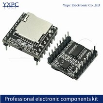 DF 플레이어 오디오 음성 디코드 보드 MP3 DFPlayer 미니 모듈 TF 카드 U-Disk IO 직렬 포트 AD 지원, 한개옵션0