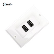 라이트컴 Coms NA801 월 플레이트 PLATE 장착 판넬 HDMI F 2Port [G] 변환 젠더