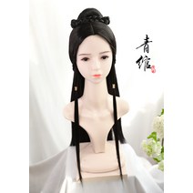 한복을 입은 치마 청 홀치다 중국전통의상 저고리 클로로포름 위진풍 고대복장 엔틱 COS 한당 클래식 2201988945, 1, 70CM 스타일링 가발 리폼 버전