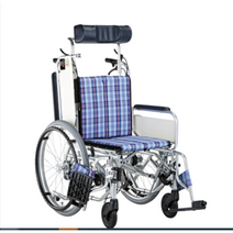 노인 눕는 휠체어 리클라이닝 틸팅 형 접이식 경량, J67 풀라잉 휠체어 -블랙프레임
