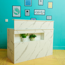 인포메이션 안내데스크 전시장 의류 매장 호텔 포스 테이블 카페 미용실 계산대, 80x50x100cm, 마블링