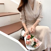 악녀일기 / 에비뉴 숄카라 트위드 원피스(55-88) (벨트set)