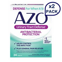 AZO 아조 유리너리 트랙 디펜스 안티박테리아 24정 2개