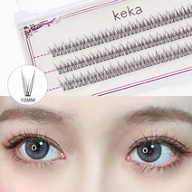 keka 부분 인조속눈썹 눈썹 연장 자연스러운 가닥셀프 속눈썹 8+10+12mm 3개 한세트, 1세트, 8mm+10mm+12mm