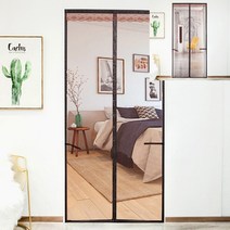 심플 문 모기장 100x210cm 브라운 베란다모기장 방문방충망 현관방충문 슬라이드방충망 셀프방충망 고양이창문 특
