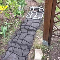전문가용 강력한 플라스틱 DIY 제조업체 재사용 가능한 틀 콘크리트 시멘트 돌 정원 스테핑 스톤 산책 포장, Black