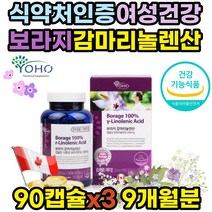 보라지오일 감마리놀렌산 월경전 증후군 생리불순 여성 여자 호르몬제 호르몬 영양제 오메가6 감마리놀레산 생리전 생리통 pms 보조제 보라지유 중년 건강식품 생신 선물 콜레스테롤