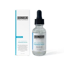 Doctors Preferred 하이드레이팅 페이스 세럼 | 약학 등급 히알루론산 및 비타민 B5 | 건조한 피부를 매끄럽게 하고 수분을 공급합니다 | 눈에 띄게 탱탱한 피부가 미