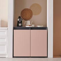 [에타홈] 칼리아 주방 하부장 홈카페 수납장 5colors, 로투스핑크/선택안함