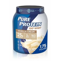 Pure Protein 웨이 프로틴 파우더 793g-바닐라 크림 단백질 헬스 보충제 Whey Protein Powder Gluten Free Vanilla Cream