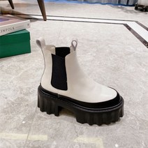 여성 가죽 레이스업 하이힐 마틴 롱 부츠 키높이 워커 마틴 통굽 웨지 구두 패션 신발