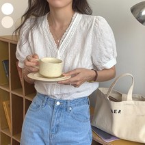 0 velys 베이직&유니크 레이스 펀칭 블라우스 CSB1139