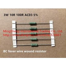 오리지널 신형 100% 3W 10R AC03 5% BC 발열 와이어 권선 저항 (인덕터), 02 100OHM