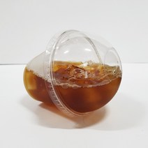 커피바바 92페트 11온스12온스 공용 아이스컵 + 무타공돔뚜껑 1박스, 1세트, 1000개, 360ml