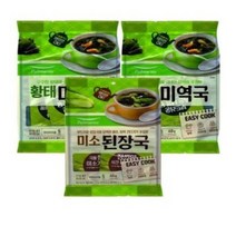 풀무원 황태미역국1+황태북엇국1+미소된장국1, 3봉, 40g