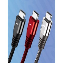 튼튼한 고속 충전 긴 케이블 C타입 USB 메탈 안드로이드 갤럭시 808 발키리, 발키리 C타입, 레드, 1.8M(T)