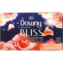 P&G 다우니 시트 인퓨전스 BLISS 앰버&로즈 105장 [유연제], 단일