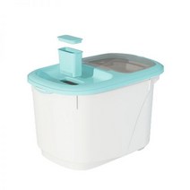 진공 쌀 보관 플라스틱 상자 10/20Kg 밀폐 방습 대용량 곡물 밀가루 용기 주방, Nordic Green_Medium 12kg