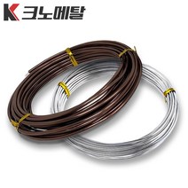500g 분재철사 알루미늄 와이어 원예 공예 철사, 4.5mm, 갈색500g, 1개