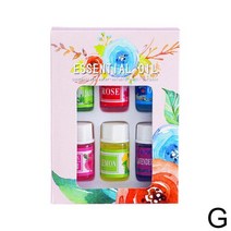 공기청정기 가습기 공기 청정기 피부 오일의 스트레스 해소 3ml x 6 병 바디 아로마틱 식물 수용성 향수, 07 MULTI_01 10ml