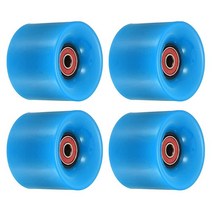 PATIKIL 60mm Longboard Wheels with Bearings ABEC-9 4 Pack Street Wheels for Skateboards Cruiser Whe, Blue