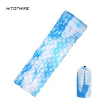 캠핑 등산 hitorhike 풍선 슬리핑 패드 매트 베개 에어 매트리스 쿠션 슬리핑 백 에어 소파 풍선 소파 가성비 용품, 하늘색, 협력사