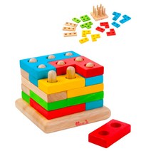 4세 유아 두뇌발달 IQ 원목 입체 퍼즐 아기교구 보육기관 원목교구 4살, 1개