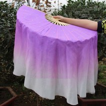 Yangko 무대 공연 접이식 선풍기 밸리 댄싱 실크 팬 베일 민속 예술 빅 사이즈 75cm29.5 인치, 2pcs right hand, Option5