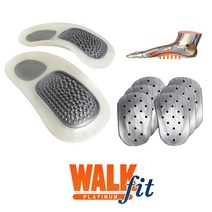 Walk Fit 워크핏 아치서포트 평발교정 기능성 깔창 지압 마사지 뒤꿈치패드 충격흡수 통풍 남녀공용 운동화 구두 로퍼 부츠