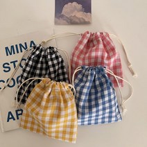 러브앤시티 묶음 세트 츄 체크 미니 복조리 화장품 시크릿 다용도 파우치