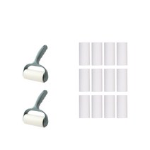 마벨인홈 휴대용 미니 먼지제거 돌돌이 테이프 클리너, 블루(본품2개 리필심12개)