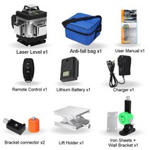 꾹미 다기능레이저수평기 다기능 레이저 레벨 16 라인 4D 셀프 레벨링 360 수평 및 수직 크로스 초강력 그, 02 US