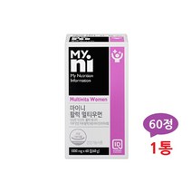 멀티우먼 여성용 멀티비타민 미네랄 활력 포우먼 종합 비타민 영양제 보충제 여성건강 여자 중년 에너지 생성 항산화 아연 셀레늄 비타민B군 철분, 1통, 1000mg X 60정