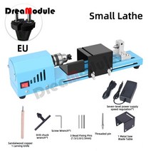 미니 선반 탁상용 CNC 목공150W 미니 나무 선반 기계 가변 속도 로타리 도구 구슬 연마 DIY 손 목공 110V-2, 01 220V EU