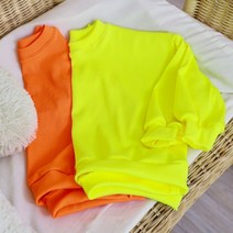 어린이집 유치원 형광색 단체티 여아 공용 골지 긴팔티셔츠 가을 등원룩