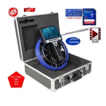 배관내시경 부드러운 긴 봄 23mm 카메라 헤드 Sonde 40m 케이블 DVR 미터 카운터 파이프 검사 20 30 50m 유, 01 23mm Normal Head_01 20m