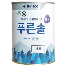 제비스코 푸른솔 수성페인트 외부 백색 1L, 1개