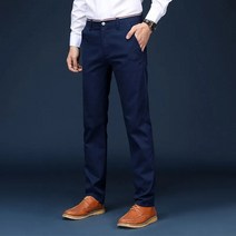 십전십미 캐주얼 팬츠 남자 순면 스판 일자 롱 팬츠