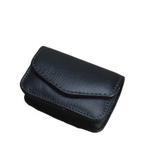 ANKRIC 선글라스케이스 가죽 안경 케이스를 착용 한 카우보이 접이식 안경 케이스 맞춤형 허리 키 키 케이스, 블랙 크로스