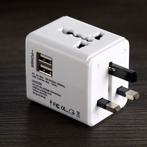여행용어댑터 멀티탭 변환 국내 해외 충전 만능 고속 포트 아답터 플러그 돼지코 usb, 블랙
