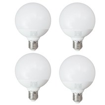 켜다 컨버터내장형 LED 램프 숏타입 12W G95, 주광색, 4개입