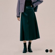 [클라비스] [시즌오프]플레어 가죽 스커트 (2colors) CVWHC4T01Q