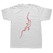 클라이밍 장비 복장 암벽 등반 초크 용품 로프 여름 등반가 티셔츠 패션 반팔 웃긴 러브 남성 의류 탑스 마운틴 라운드넥, WHITE+XS