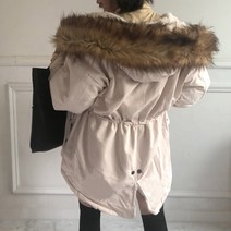 코지브릭 소프트 라쿤 후드 패딩 점퍼 (퍼안감)