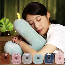 캐릭터 엎드려 자는 베개 낮잠 책상베개 6종, 레빗연핑크