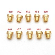 Delorto bwm Motoforce 기화기 인젝터 노즐 크기 50200 용 6mm 5mm 스레드 오토바이 메인 제트 M6 M5 키트 10 개 팩, 50-70 (M6), 50-70 (M6)