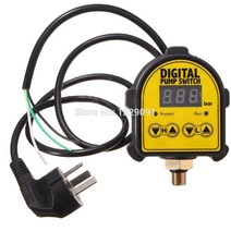 펌프 압력 스위치 자동 지능형 디지털 전자 컨트롤러 워터 온/오프, [02] YELLOW, [01] 220V, [02] G1I2 external thread