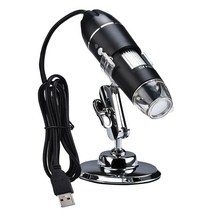 현미경 1600X 디지털 센서 카메라 납땜용 USB 휴대용 전자 휴대폰 수리용 LED 돋보기 알루미늄 합금 줌 모드 블랙 색상, [01]  1600X Microscope