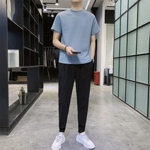 남성캐쥬얼반팔티 와플 t셔츠 코디 9부바지 2242 TZ33 P70 4994141041